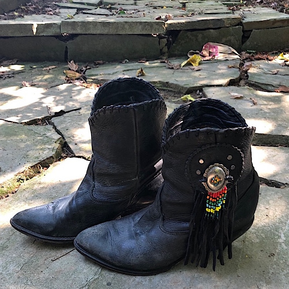 Vintage Zodiac Black Leather Boots - Picture 5 of 11